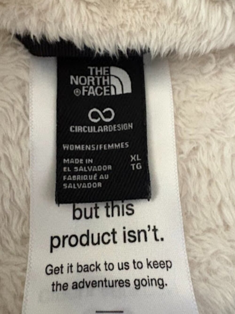 The North Face Women's Osito Full-Zip High-Pile Fleece Jacket XL - Picture 3 of 3